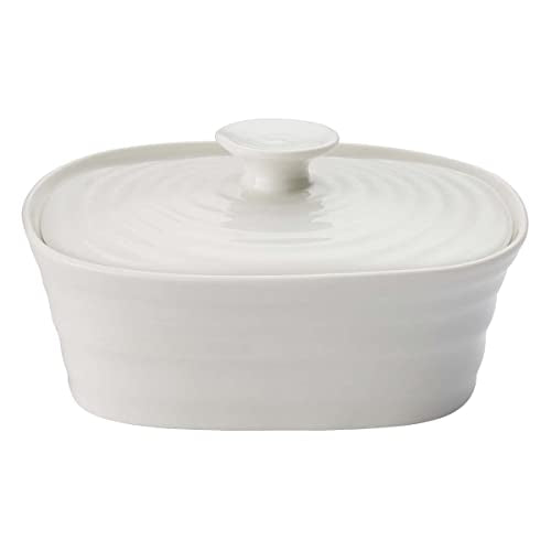 White Porcelain Covered Butter Dish Z3559