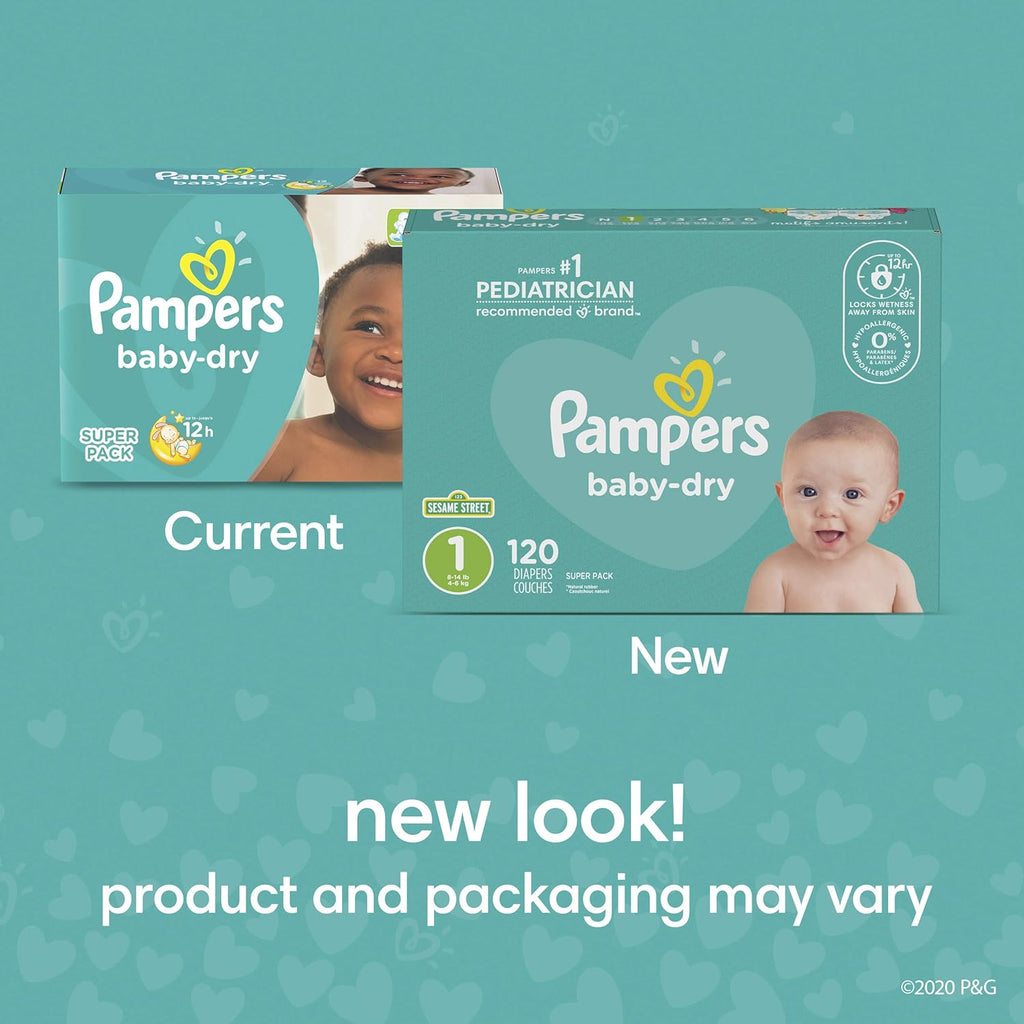 Size 4 Baby Dry Diapers, 28 Count Y25450