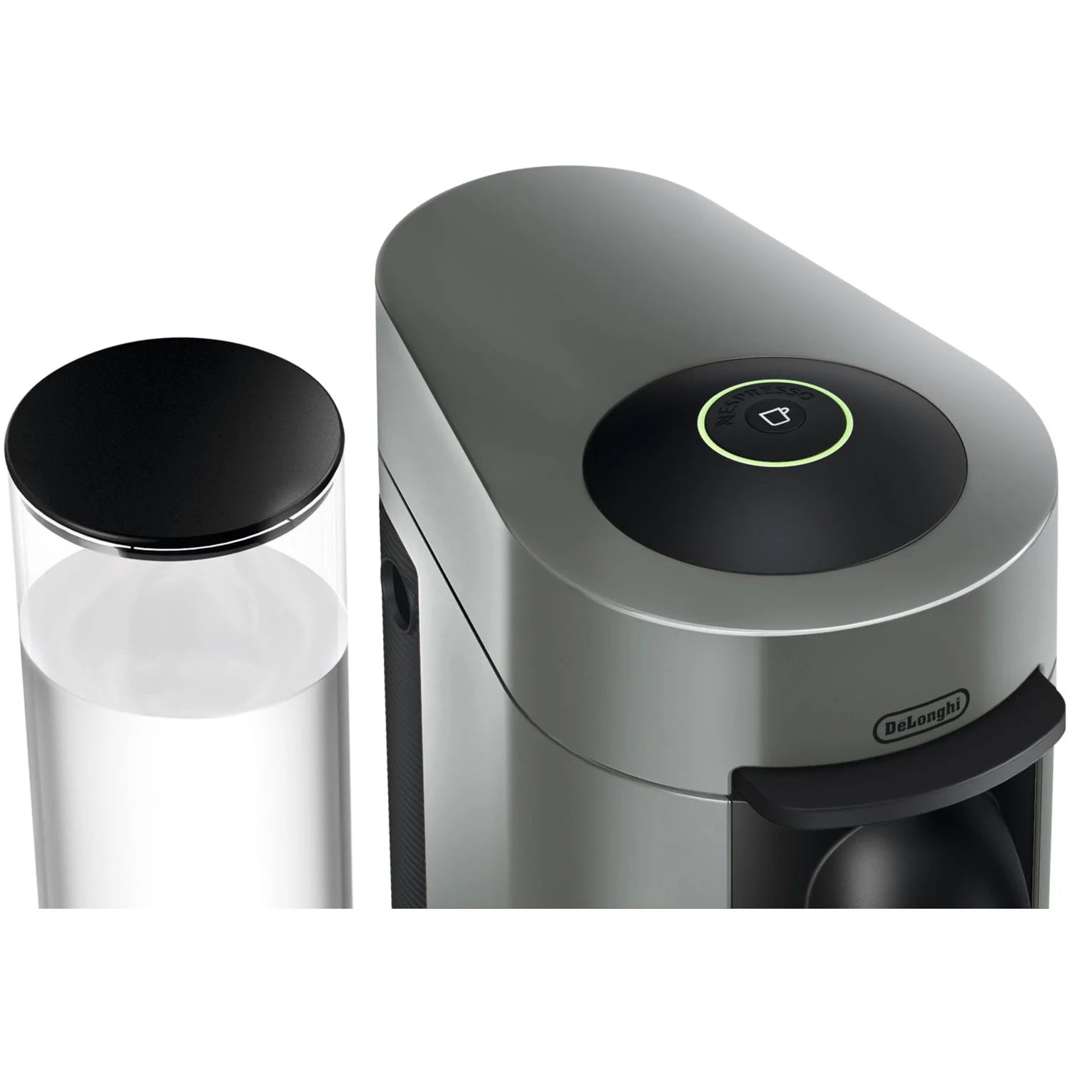 Gray Coffee and Espresso Machine with Aerocinno V4267
