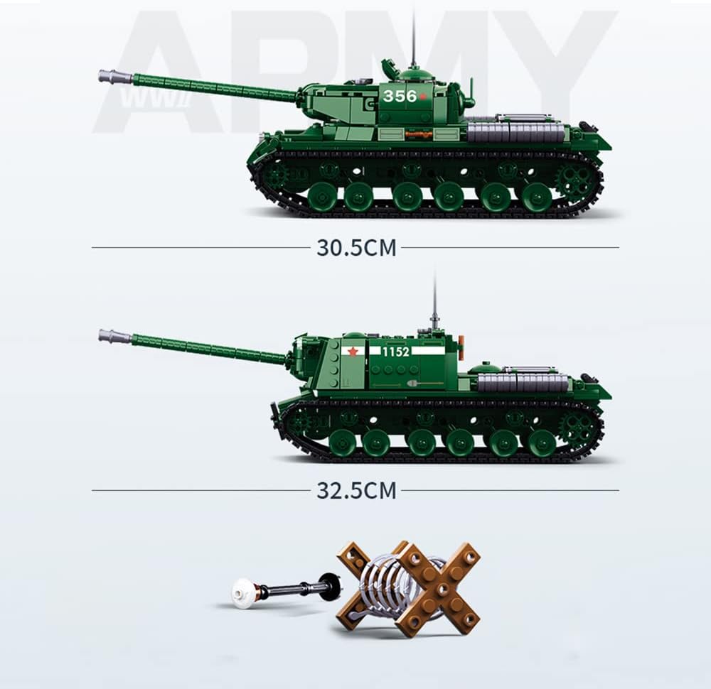 845 PCS Building Block Tank Model with 3 Soldier Figures Y27833