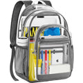 Gray Clear Backpack with Reinforced Bottom A3609