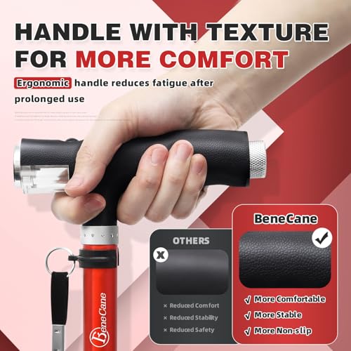 Folding Quad Cane with Two Led Lights Y499687