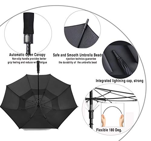Large 62 Inch Double Canopy Windproof Waterproof Golf Umbrella B14334