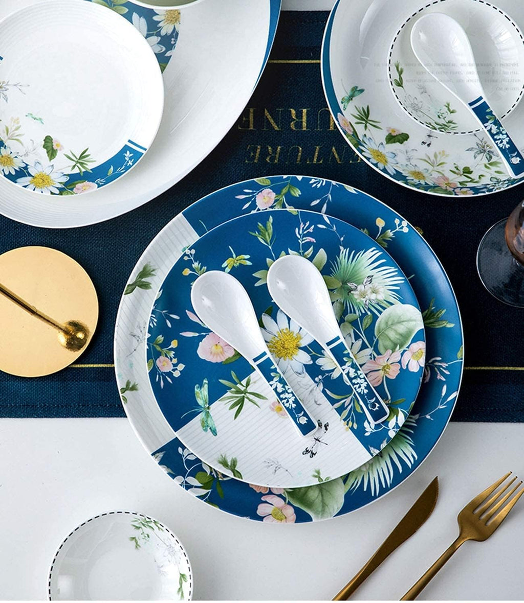 56-Piece Ceramic Bone China Dinnerware Set S300