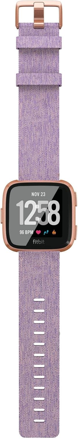 Lavender Rose Gold Smartwatch with Woven Band G40798