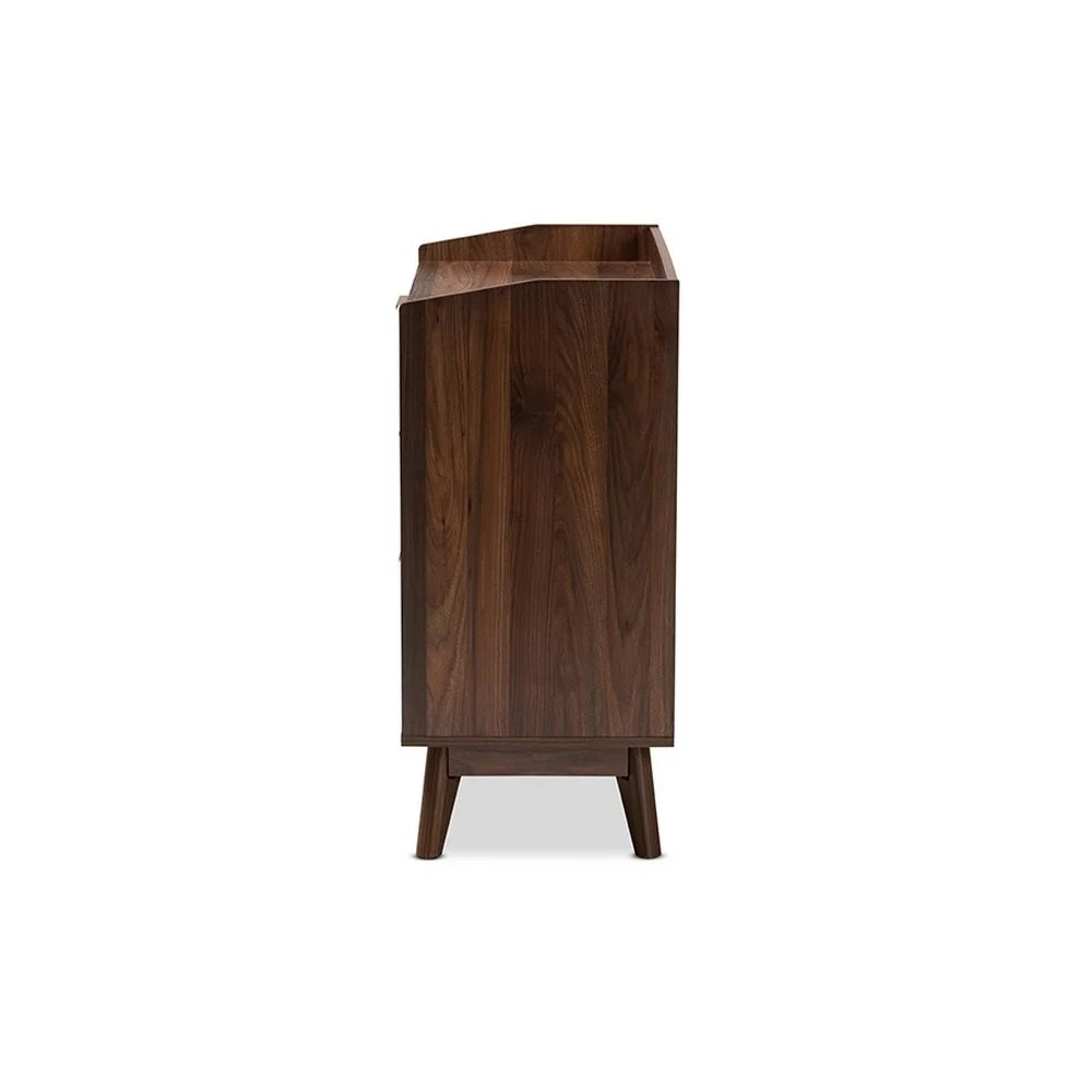 Walnut Brown 3-Drawer Wood Chest R98691
