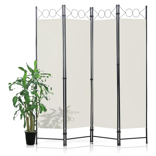 Blue 4 Panel 6FT Room Divider with Steel Frame L32420