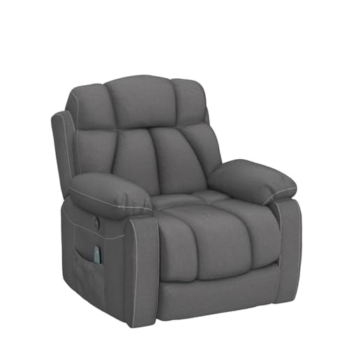 Light Gray Power Lift Recliner Chair with Massage and Heat N30221