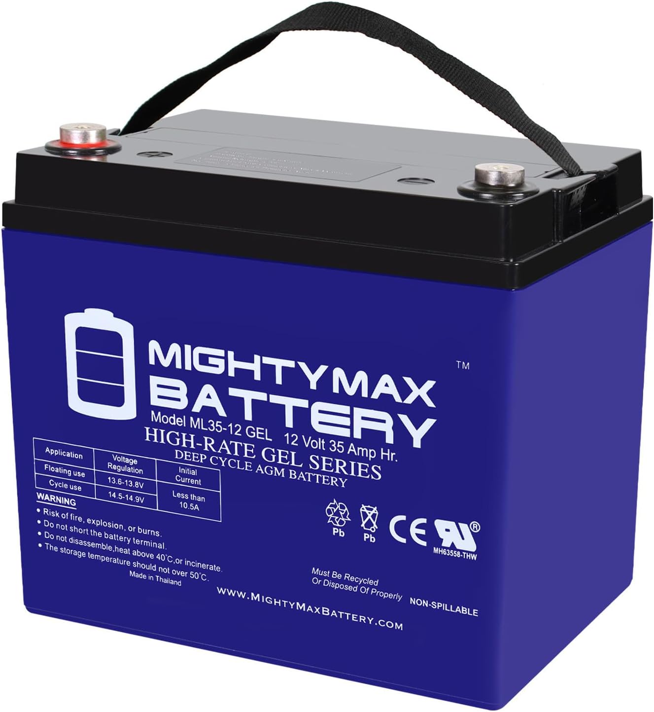 12V 35AH Gel Deep Cycle Battery T450402