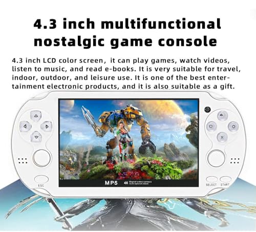 Handheld Game Console 4.3 inch Double Joystick 8GB 2200 Retro Game Portable Black A761033