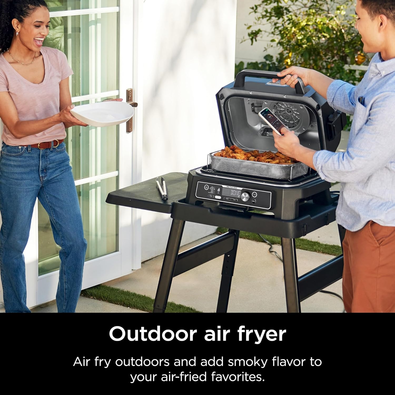 Black Outdoor Grill & Smoker N45942