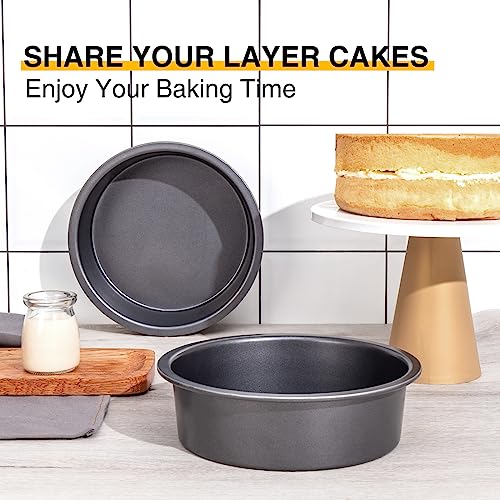 Nonstick Square Baking Pan Set 2 Pieces Grey T218749