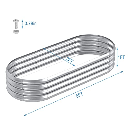 Oval Galvanized Steel Planter Box O607