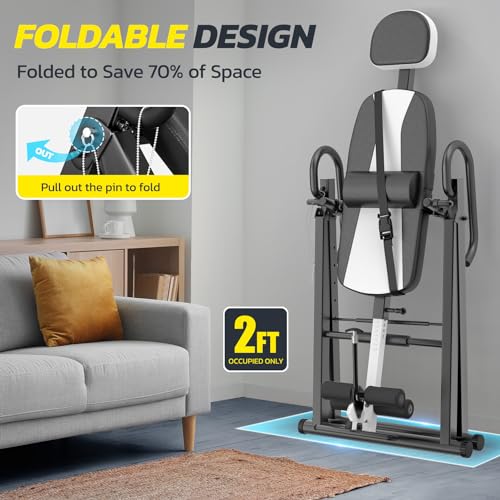 Heavy Duty Gravity Inversion Table 300 lbs Capacity with Adjustable Protective Belt O321007