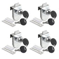 4Pack Zinc Alloy Double Glass Door Display Lock Cabinet Lock with 2 Alike Keys for 4.5-8mm Glass Door Q472
