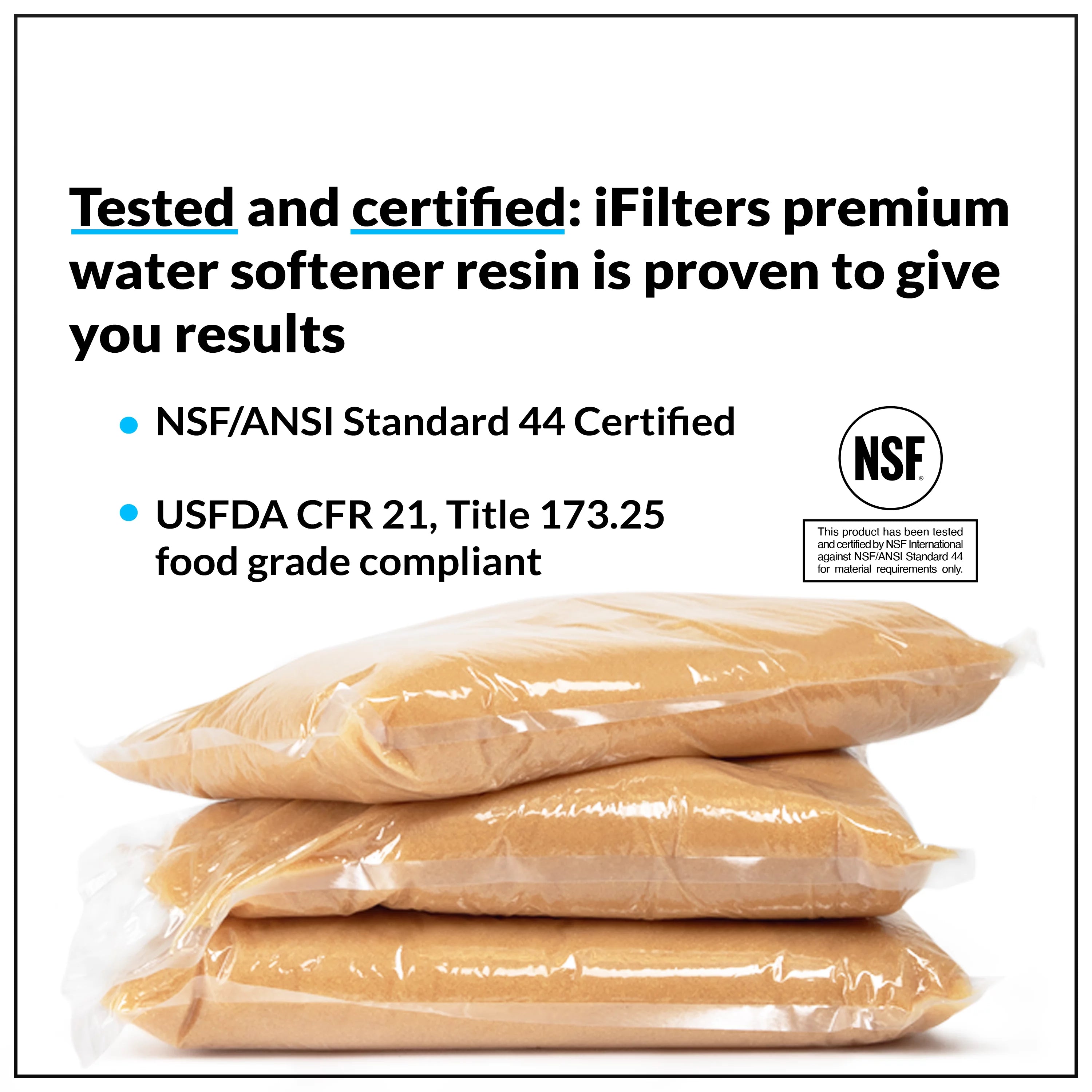 1/2 CuFt Cation Water Softener Resin Media D736