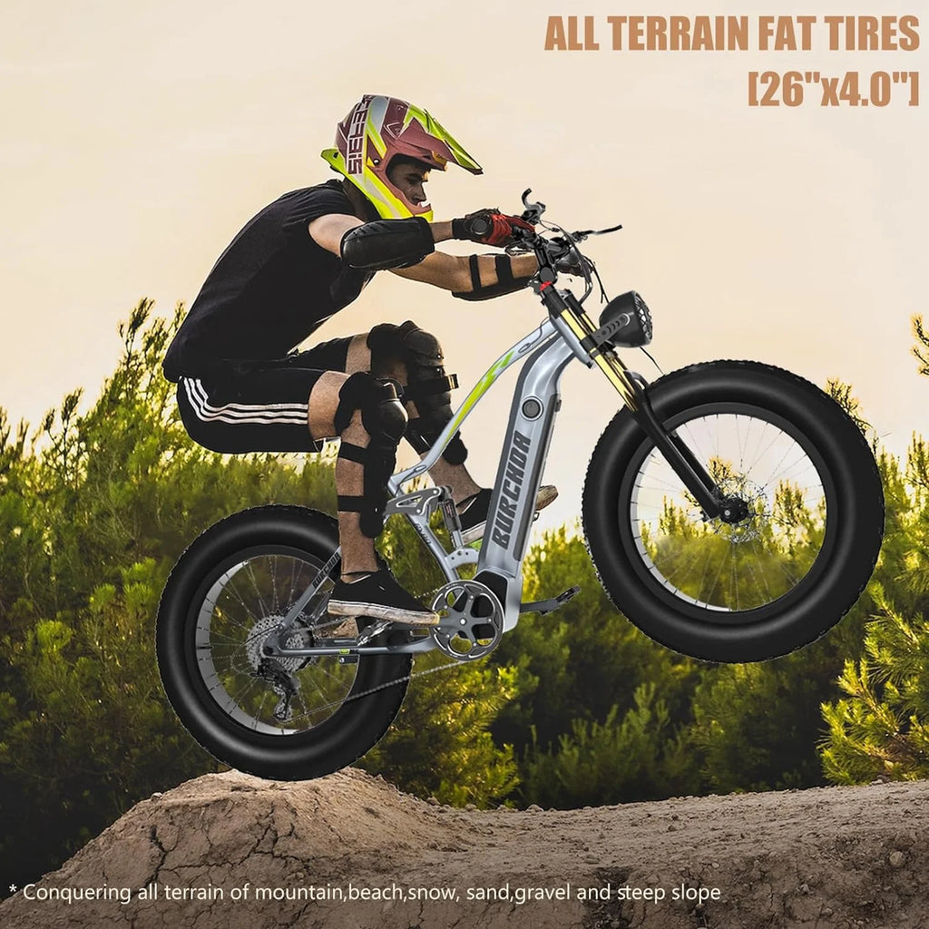 26" Fat Tire Full Suspension Electric Bike T23858