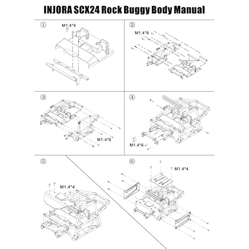Green Nylon Rock Buggy Body Shell Chassis Kit for 1/24 RC Crawler Car C40447