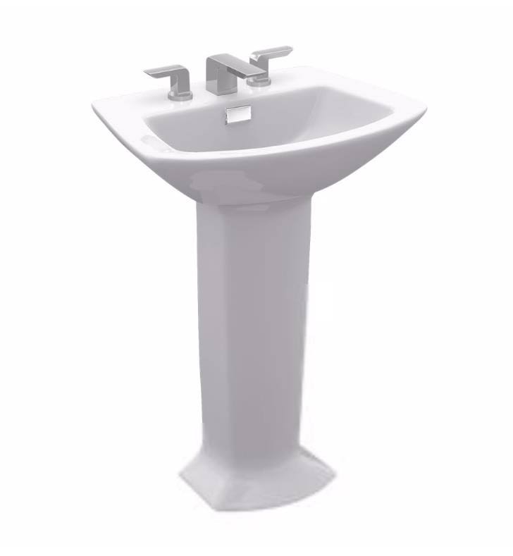 Colonial White Pedestal Lavatory with Single Faucet Hole G36805