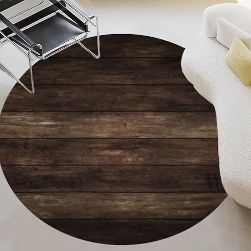 Small Round Area Rug 3ft Washable Carpet A4218