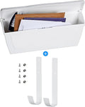 White Plastic Horizontal Mailbox with Newspaper Hook A335