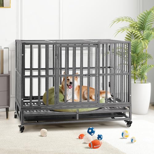 38 inch Folding Dog Crate with Removable Tray P660
