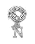 Silver Ice CZ Tennis Chain Necklace B967071