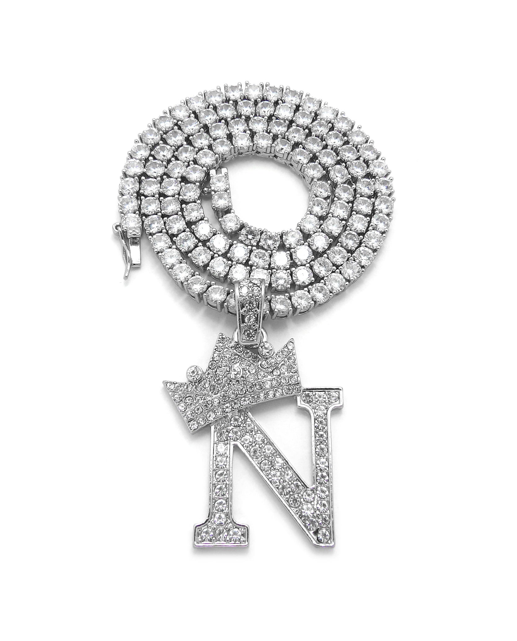Silver Ice CZ Tennis Chain Necklace B967071