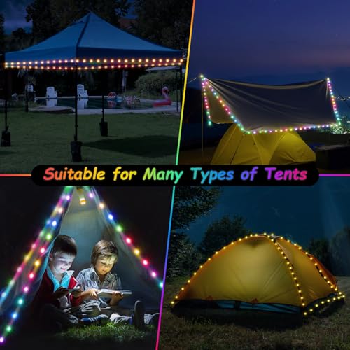 40ft LED Canopy String Lights with Remote J807966