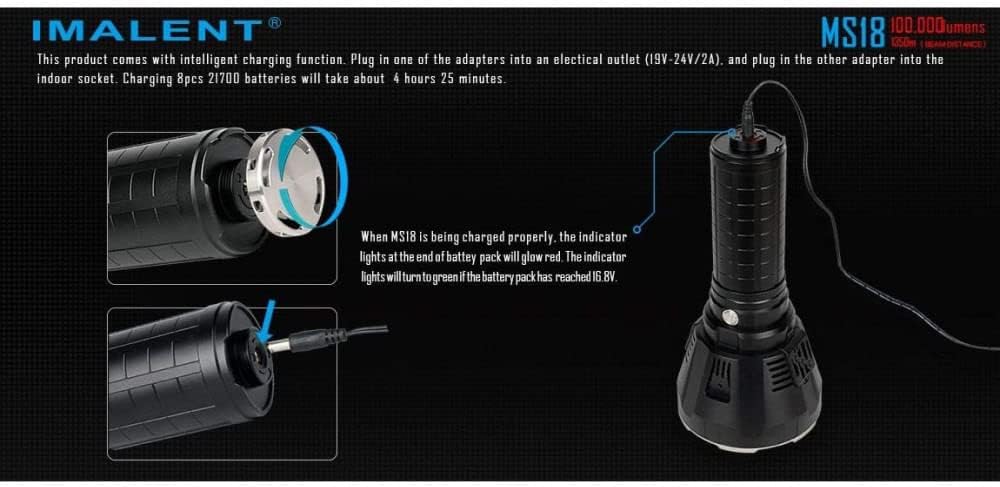 100,000 Lumens Rechargeable LED Flashlight E773