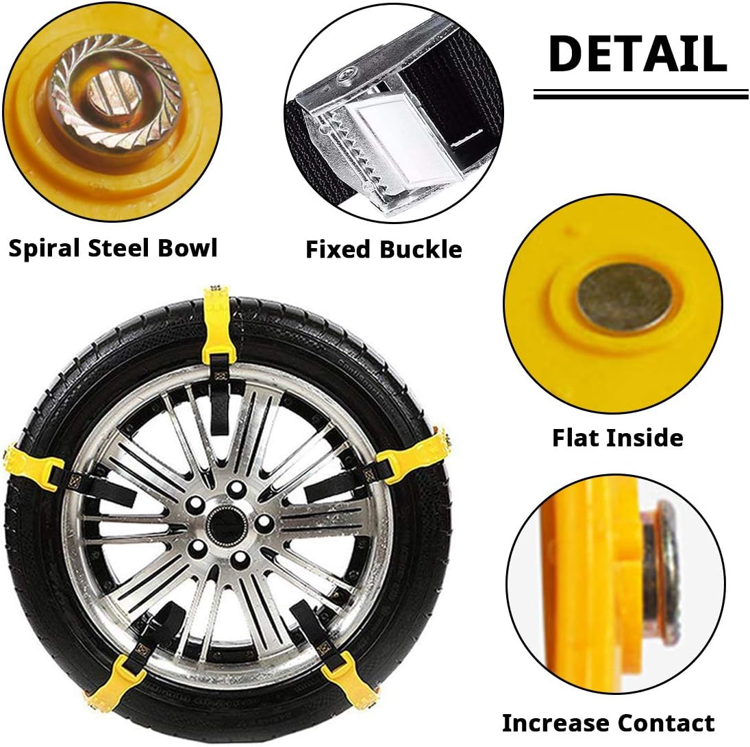 10 Pcs Car Tire Chains for Snow Ice Mud X54082