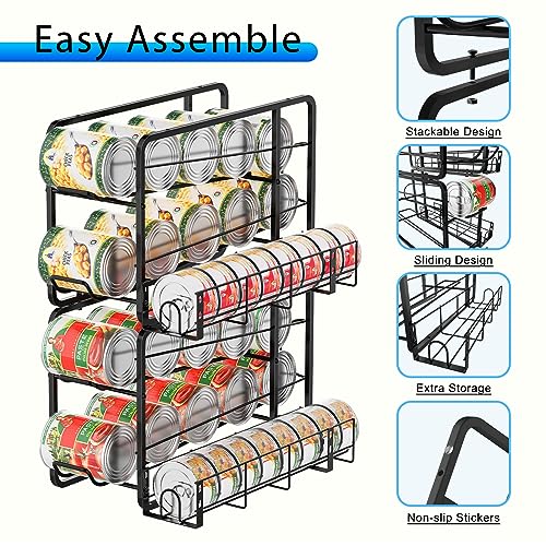 2 Pack Black Stackable Can Storage Dispenser A9274