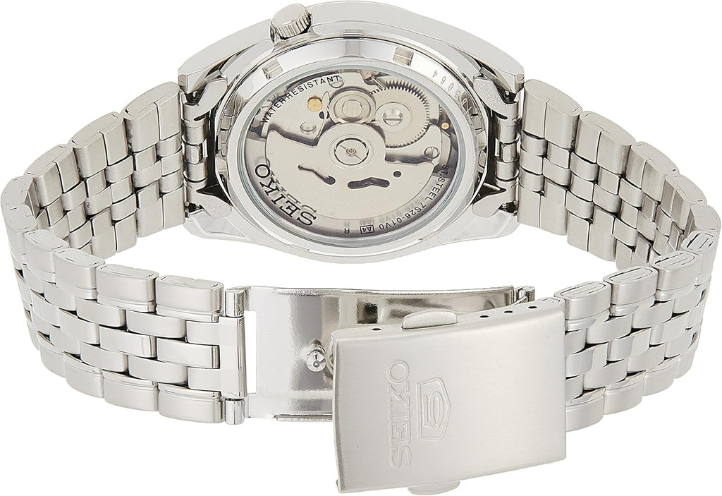 Automatic Watch with Black Dial, Day/Date Calendar, Luminous Hands, Stainless Steel Case & Bracelet T9753