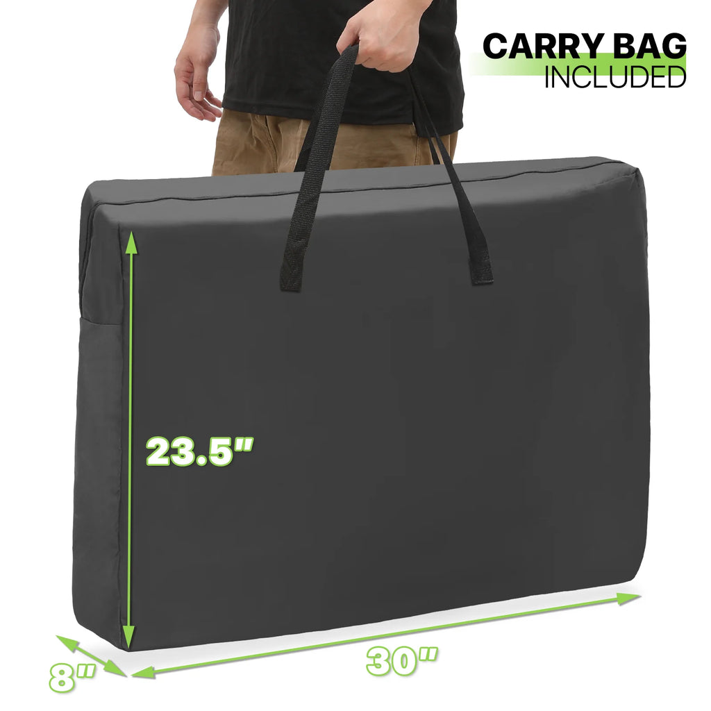Black Portable Folding Camping Cot with Carry Bag O2111