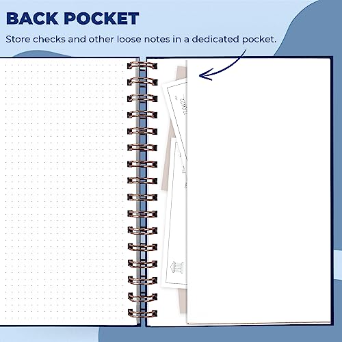 Black Spiral Hardcover Check Register P2572