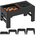 2-in-1 Elevated Slow Feeder Dog Bowls with Non-Skid Silicone Mat Z82523
