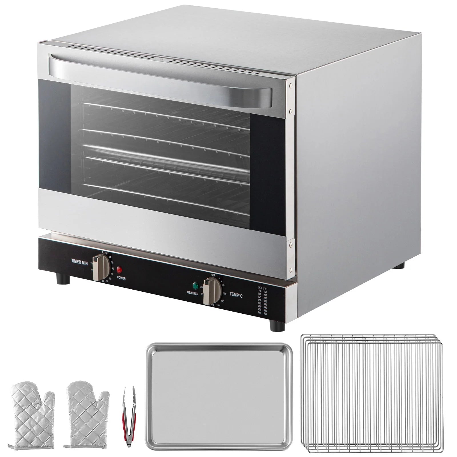 Commercial Convection Oven, 66L, 1800W, 4-Tier N262581