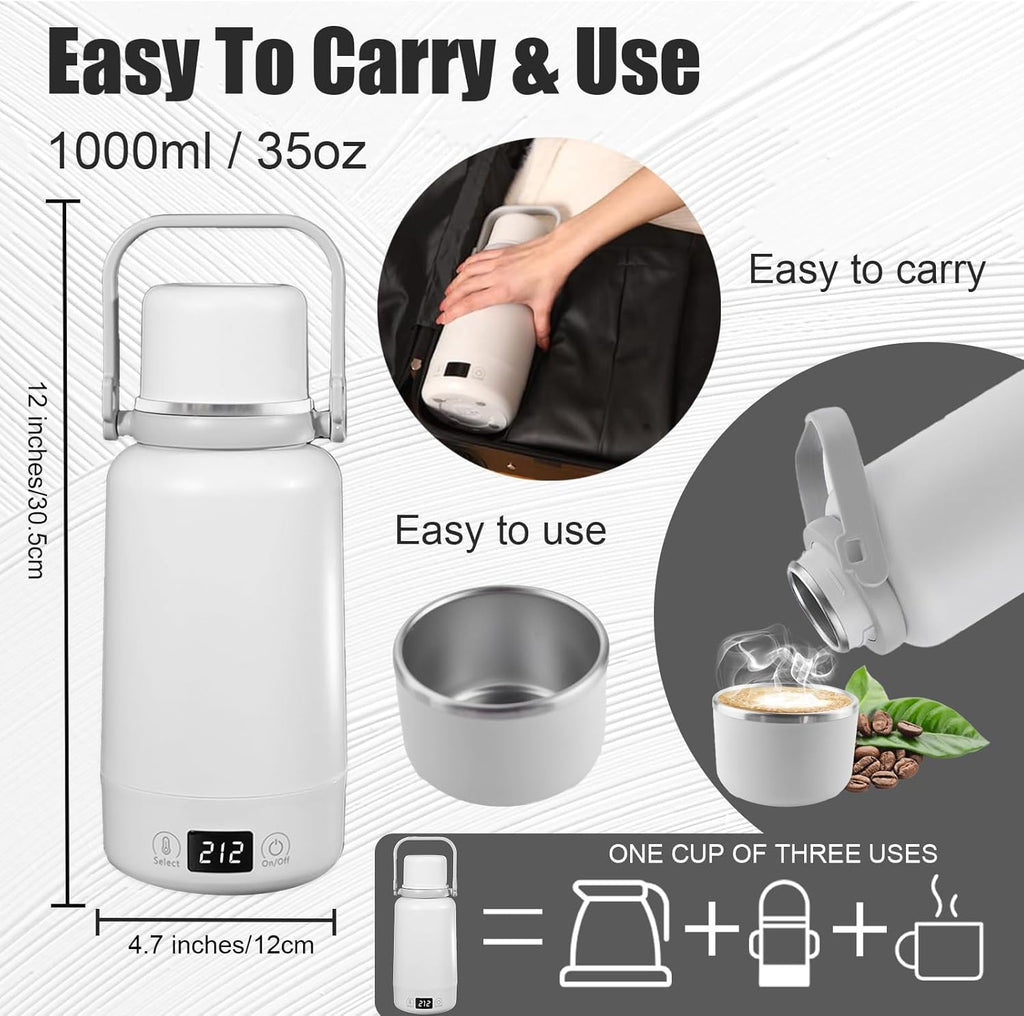 1L Electric Kettle with Temperature Control and LCD Display O9948