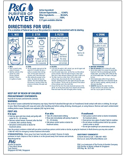 Portable Water Purifier Packets I60558
