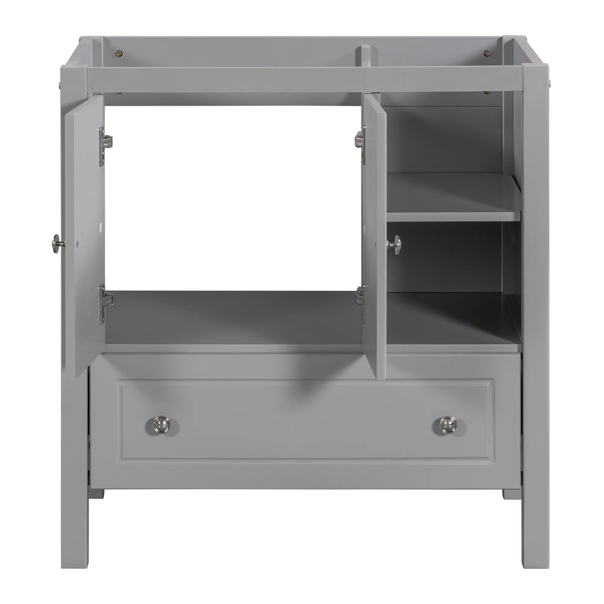 Grey Solid Wood Bathroom Vanity Base D62056