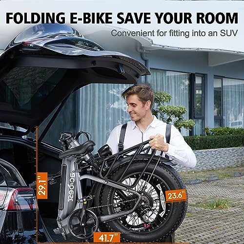 20" Fat Tire Step-Thru Electric Bike with 48V 15AH Removable Battery, 7-Speed H8493