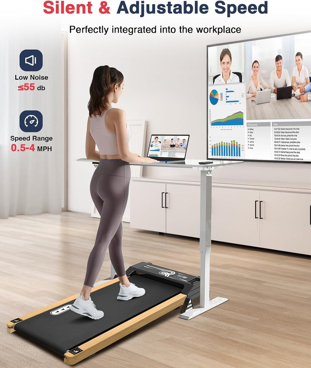 Wood Walking Pad with Incline Under Desk Treadmill V68438