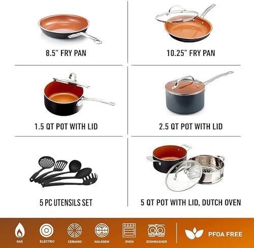 15 Pc Non Stick Ceramic Cookware Set Q93937