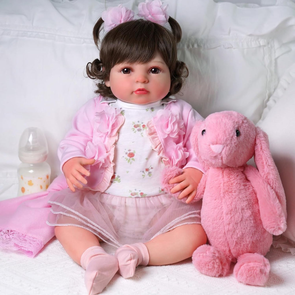 20 Inch Realistic Soft Vinyl and Cloth Body Poseable Reborn Baby Doll X953