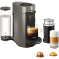 Gray Coffee and Espresso Machine with Aerocinno V4267