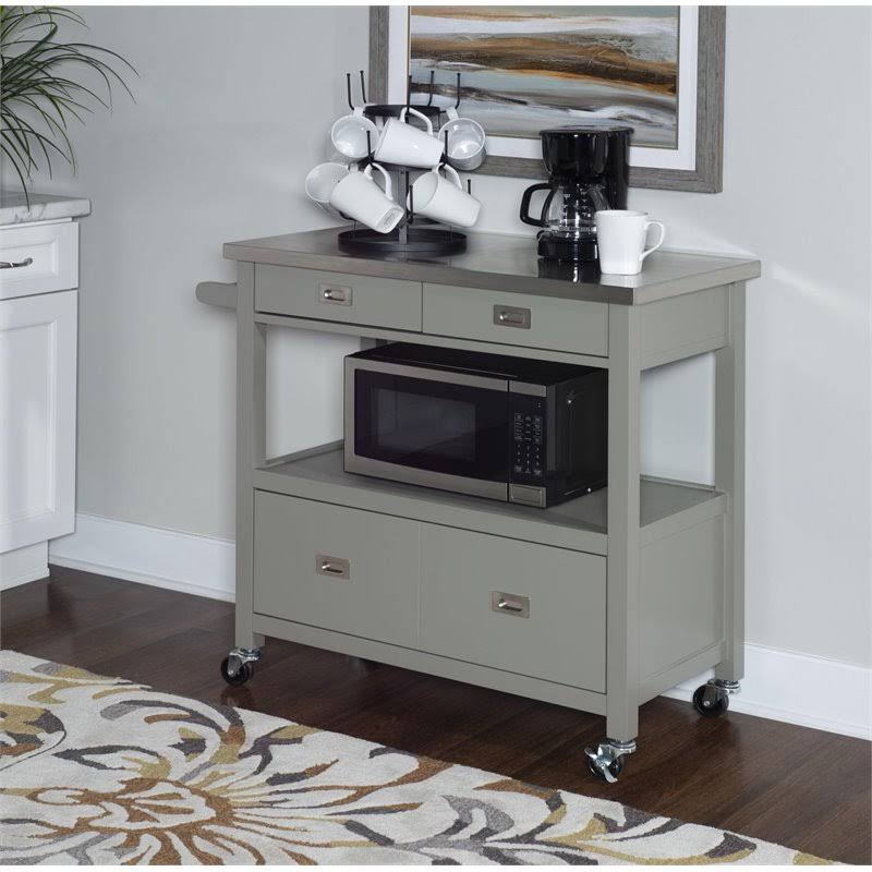 Gray Stainless Steel Top Kitchen Cart Z308020