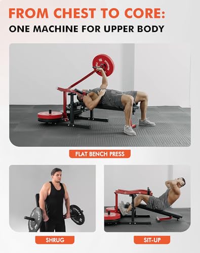 Chest Press Machine with Independent Converging Arms, Adjustable Flat Incline Bench C260