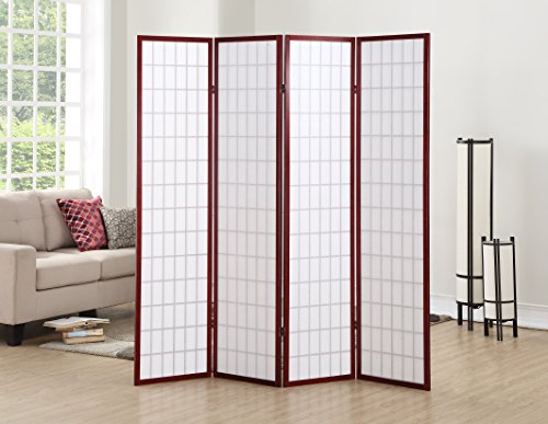 Natural 4 Panel Room Divider O591786
