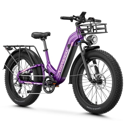 M1 Pro Electric Bike, 1800W Peak Motor, 48V 17.5Ah, 26'' x 4.0'' Fat Tire, 7 Speed, Dual Suspension O996