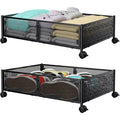 Under Bed Storage Containers with Wheels Metal Storage Containers -2PCK D8550